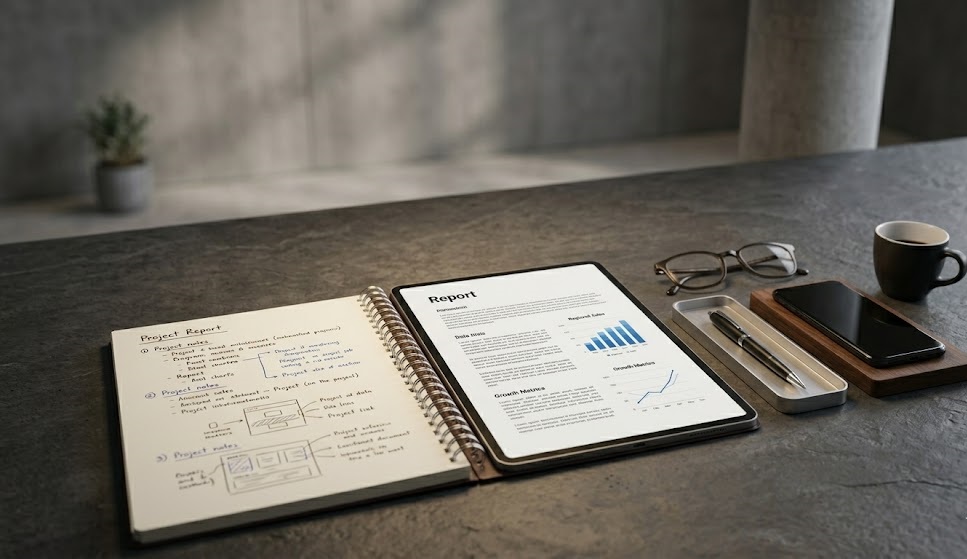 كتابة تقرير مشروع