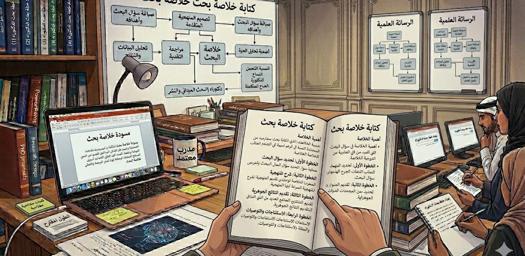 كتابة خلاصة بحث