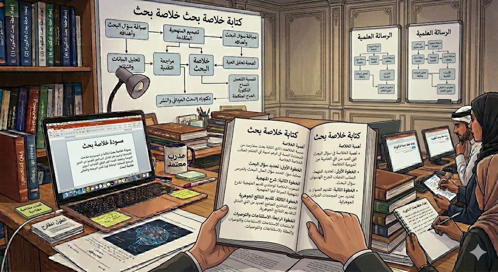 كتابة خلاصة بحث