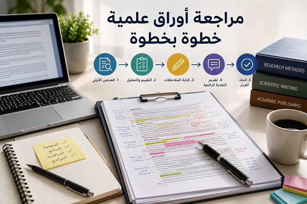 مراجعة أوراق علمية خطوة بخطوة
