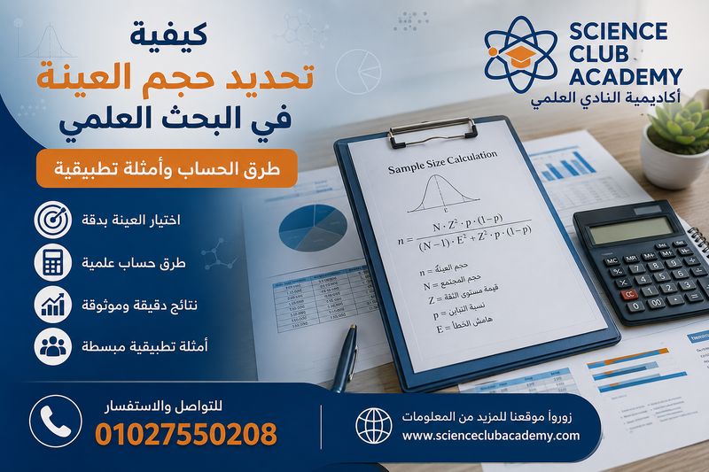 تحديد حجم العينة في البحث العلمي